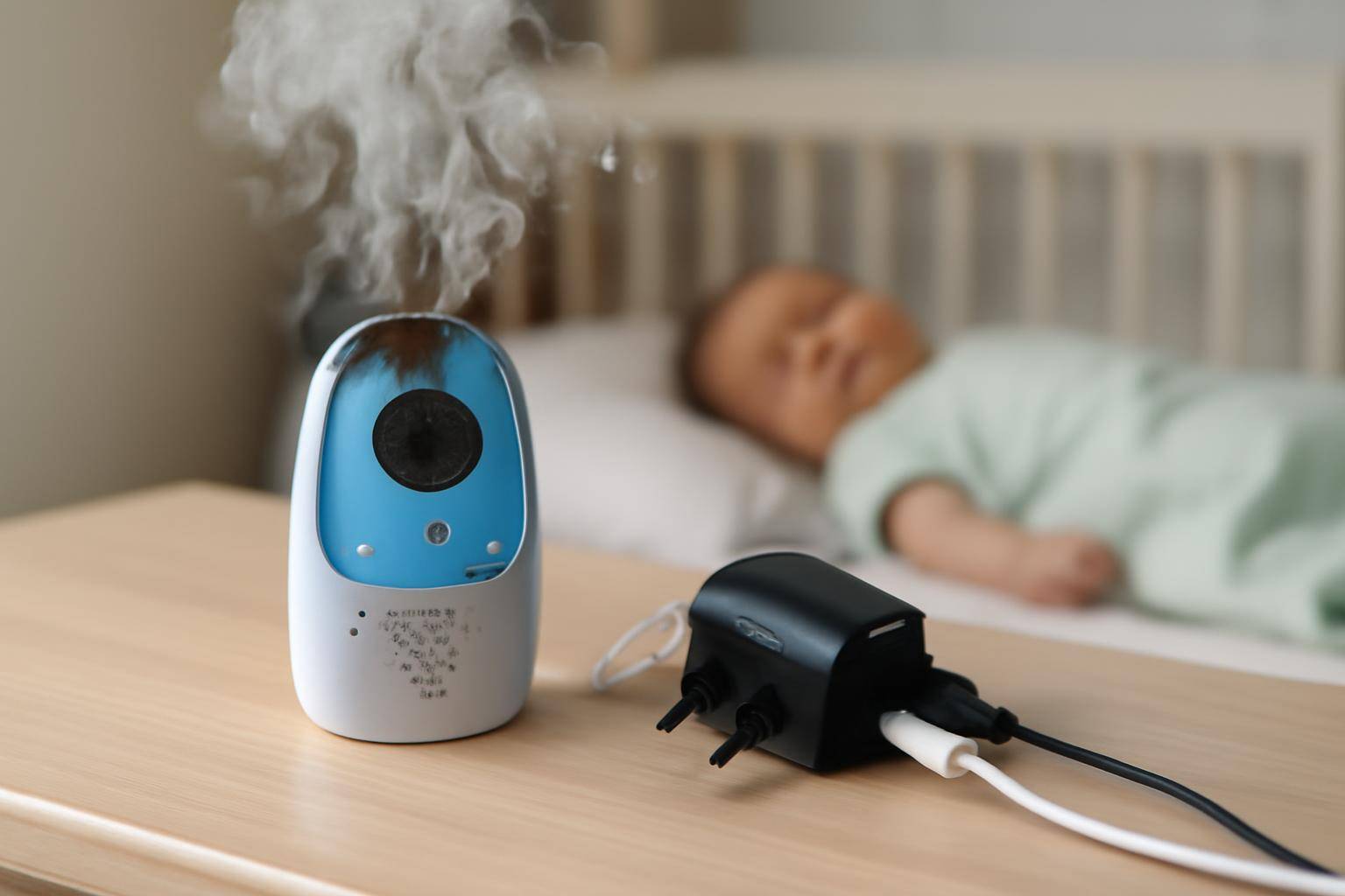 Brandfare og overophedning: sikkert el-udstyr omkring spædbørn - Babyalarmer er generelt lavenergiprodukter, men der er stadig en vis brandrisiko...