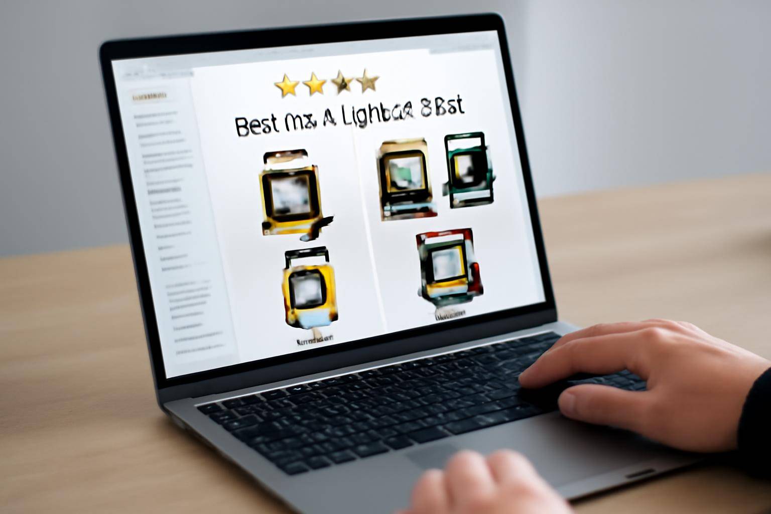 Online arbejdslampe tests og “bedst i test”-artikler – sådan vurderer du dem - - Professional illustration and visual guide