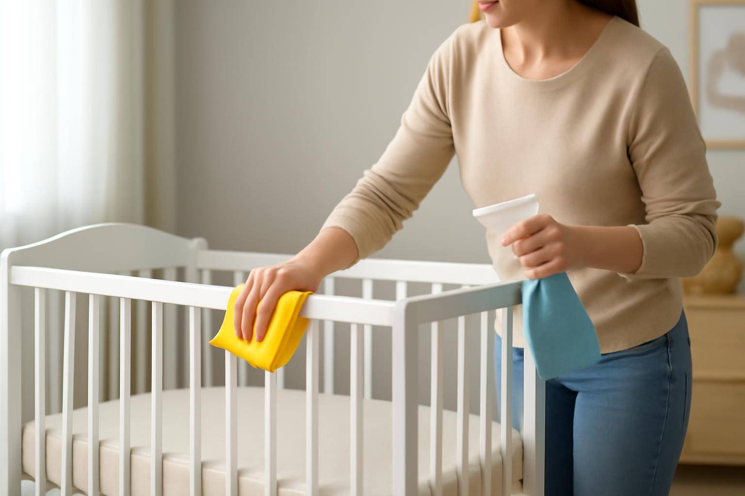 Rengøring af tremmeseng: Sådan holder du babys seng ren, sikker og holdbar