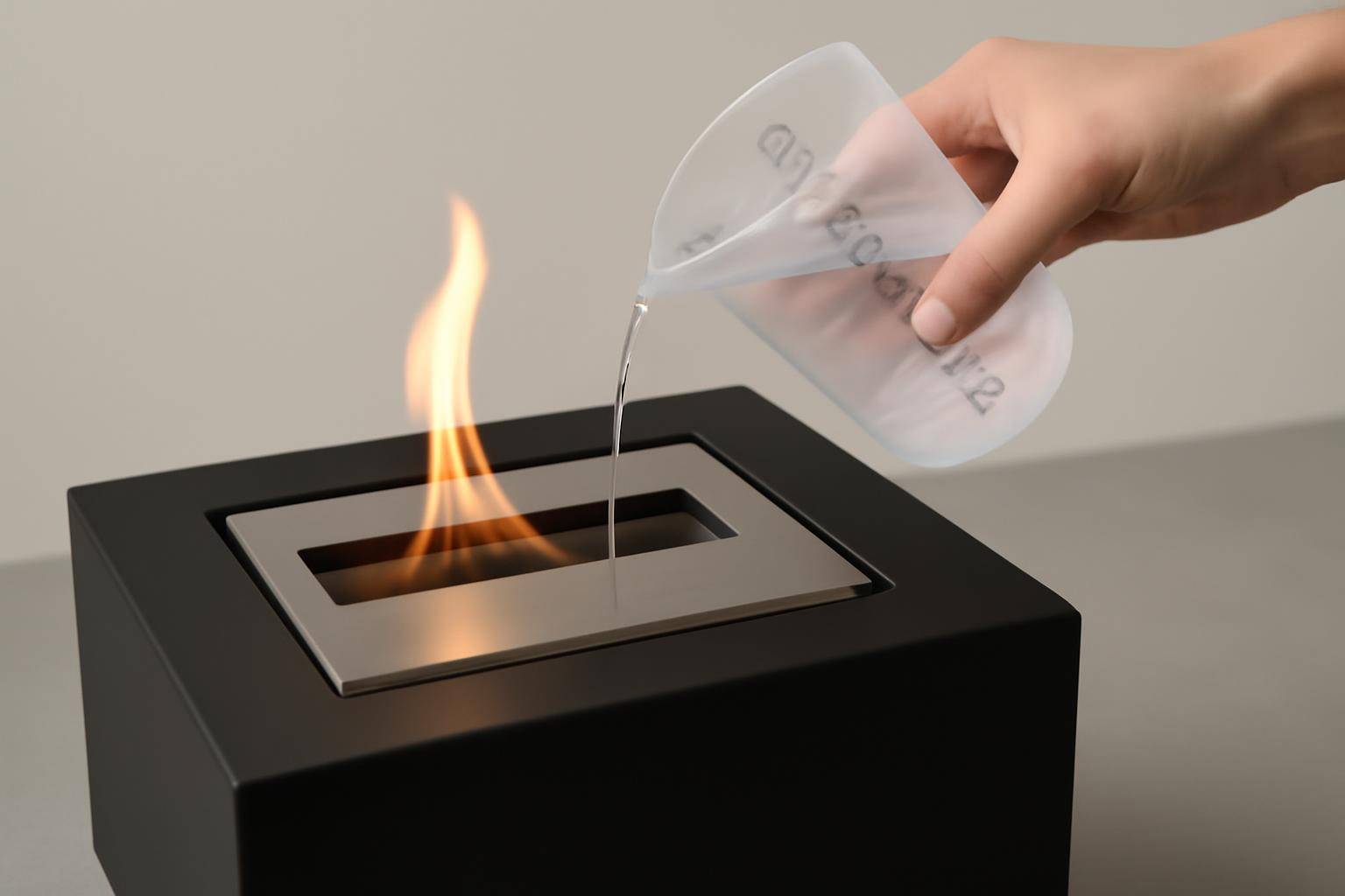 Løsninger på lav eller ujævn flamme - Begynd med at sikre, at der er tilstrækkelig bioethanol i brændkammeret, men uden at overfylde. Br