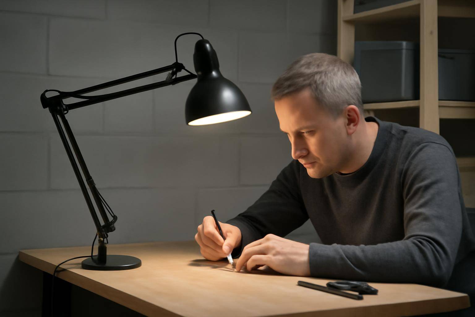 Ergonomi, reflekser og indretningseksempler - Ergonomisk belysning i hobbyværksted handler både om lysmængde og om arbejdsstillinger. Hvis du k