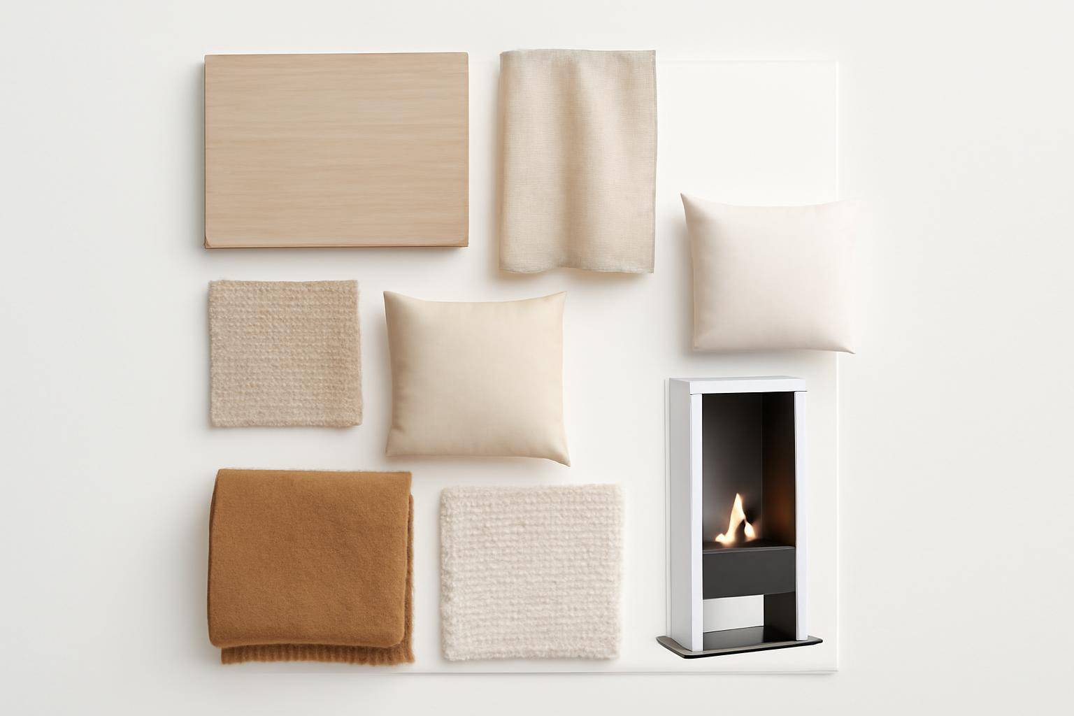 Eksempler på moodboards til lejlighed, rækkehus og villa - I en lille lejlighed kan et moodboard bestå af lyse træsorter, hvidmalede vægge, et...