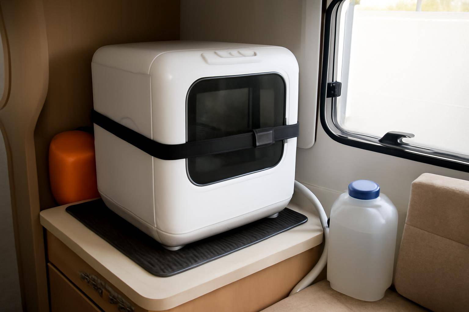 Særlige råd til camping, kolonihave og frostsikring - I campingvogn eller autocamper bør du sikre maskinen mod vibrationer under kørsel. Det ka...