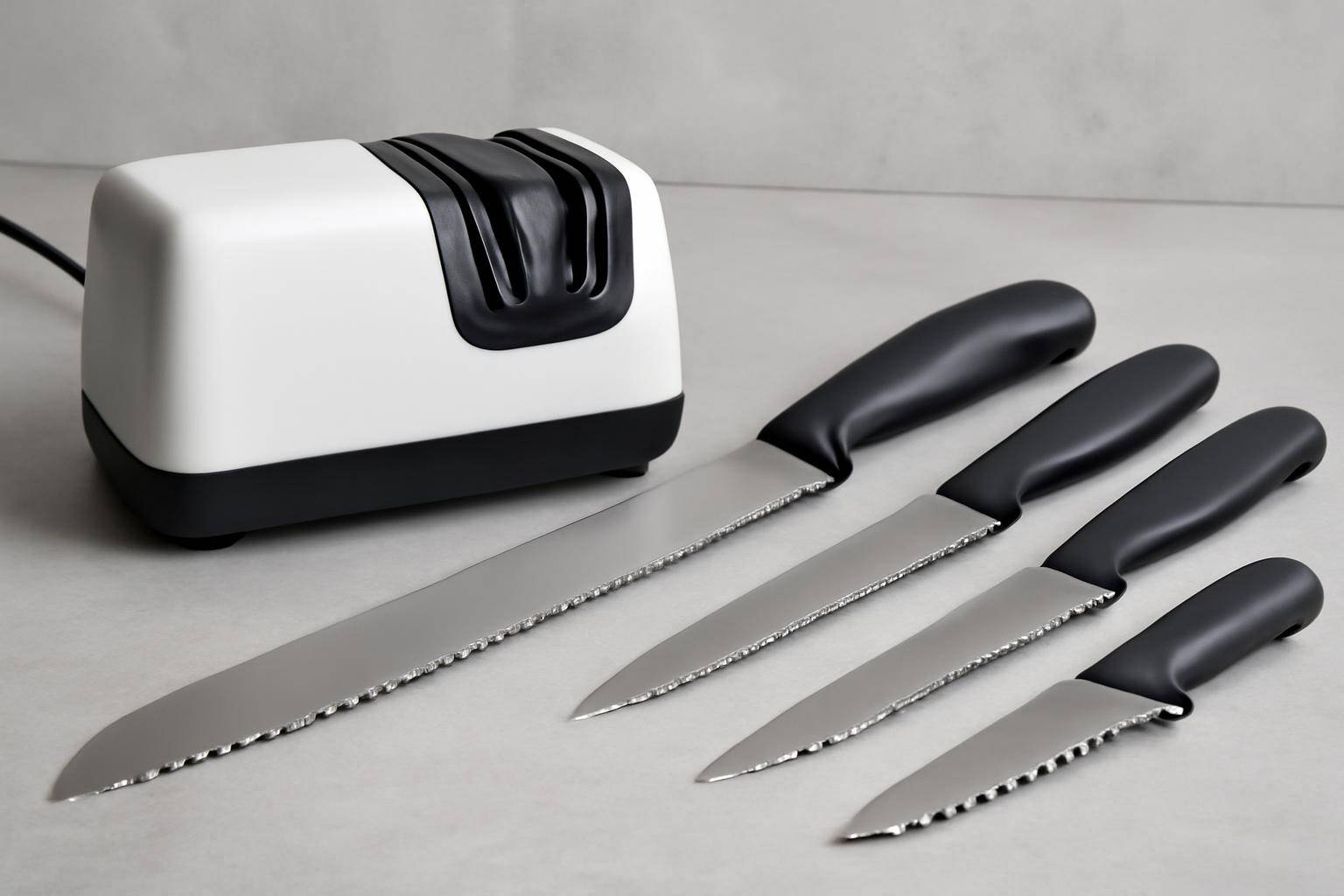 Elektrisk knivsliber til tandet klinge og specialknive – særlige hensyn - Ud over den klassiske brødkniv findes der mange andre køkkenredskabe...