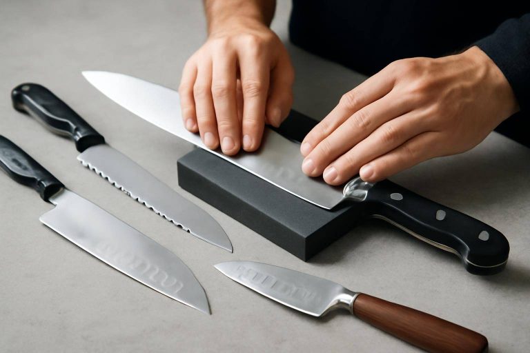 Knivslibning til forskellige knivtyper: sådan sliber du kokkeknive, brødknive og japanske knive rigtigt