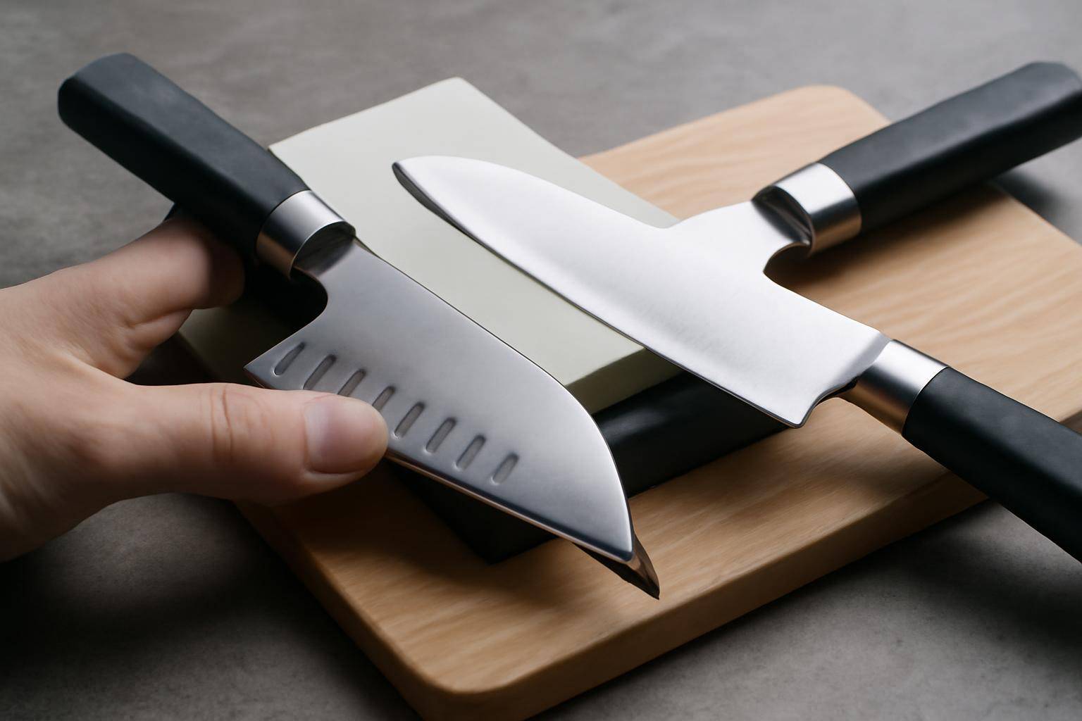 Specifik teknik til santoku og gyuto – og hvornår du bør vælge pro - En santoku har et kortere blad og en mere flad profil end en klassisk gyu...