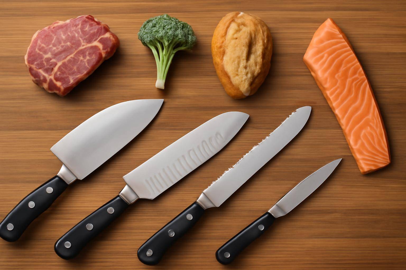 Knivsæt til forskellige madtyper: Sådan vælger du de rigtige knive til kød, grønt, brød og fisk