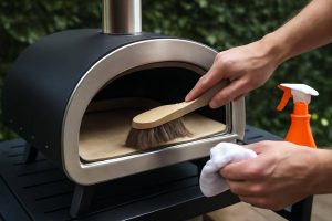 Rengøring af pizzaovn: komplet guide til vedligeholdelse, pizzasten og rustbeskyttelse - - Professional illustration and visual guide