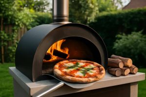 Brændefyret pizzaovn i haven: Smag, stemning og alt det praktiske du skal vide - - Professional illustration and visual guide