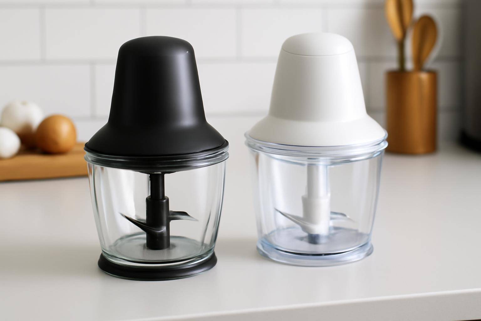 Er glas sundere end plast – og hvornår skal du vælge hvad? - Mange spørger, om glasbeholder er sundere end plast i en minihakker. Med fødevar...