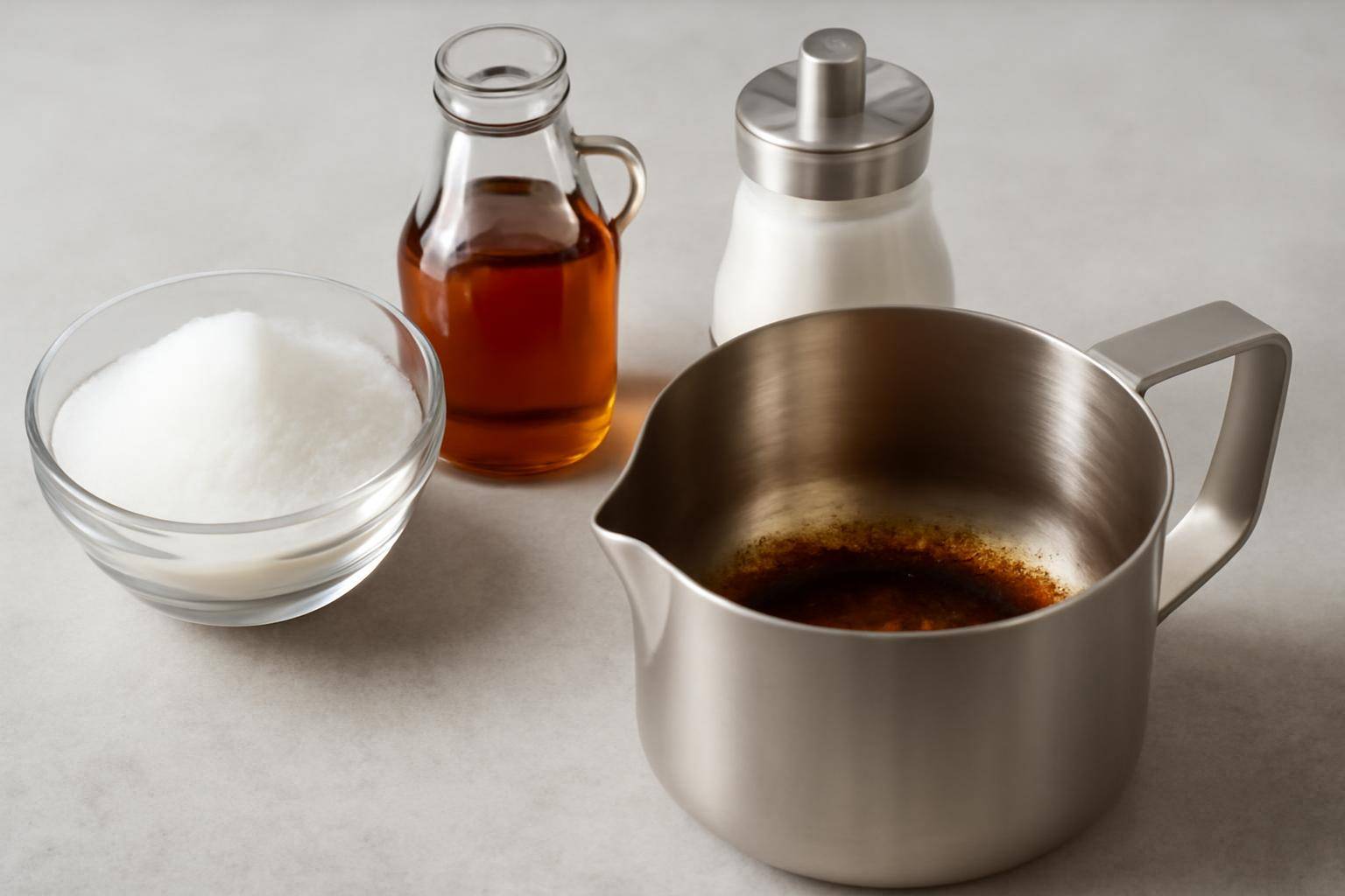 Sirup, sukker og sikre alternativer til fløde - Søde sirupper og sukker kan øge risikoen for påbrænding på samme måde som kakao. Hvis du hæld