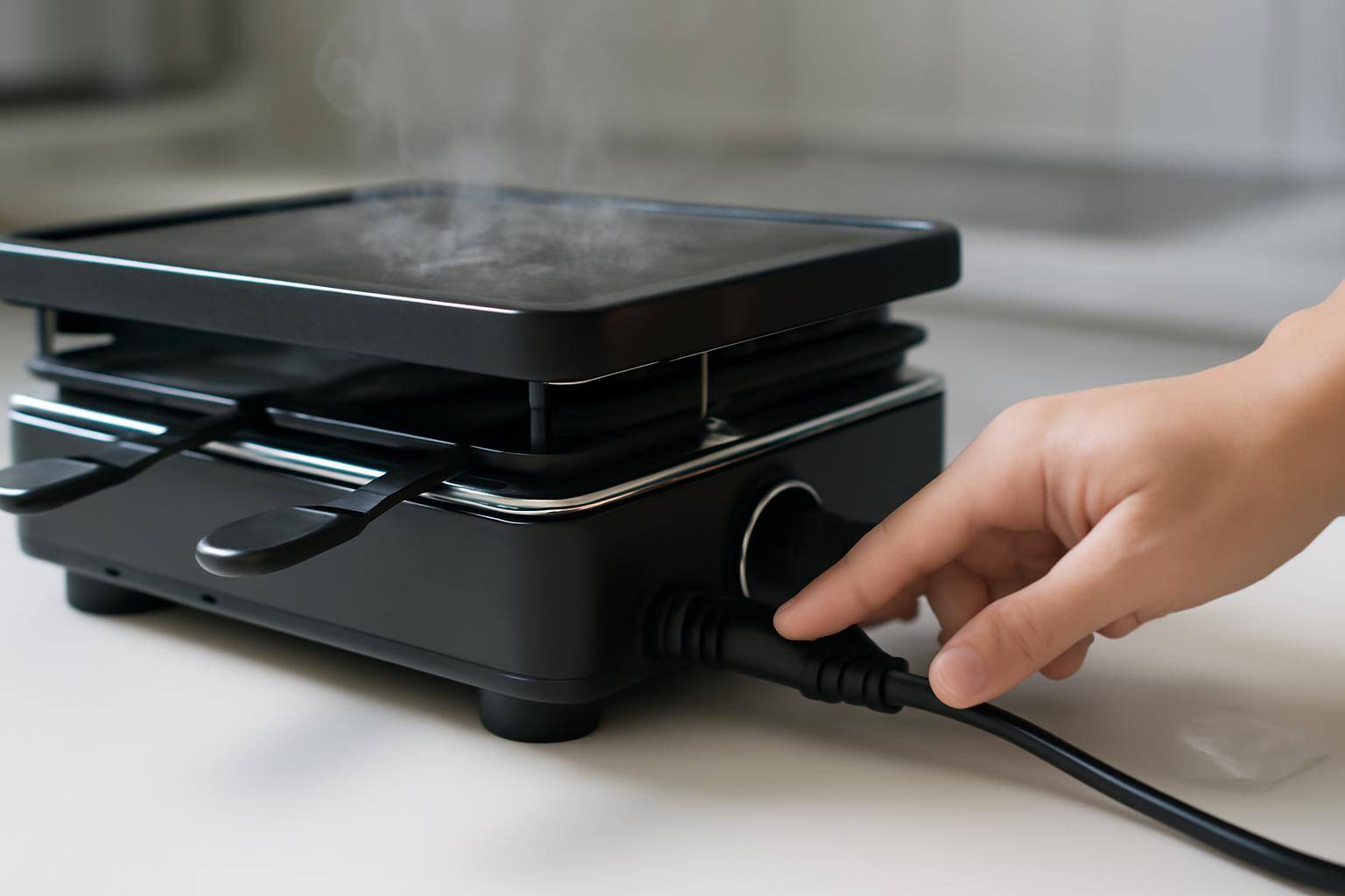 Typiske problemer: varm ledning, lugt af plastik og andre faresignaler - Mange oplever små bekymringer første gang, de bruger en ny raclette gril...
