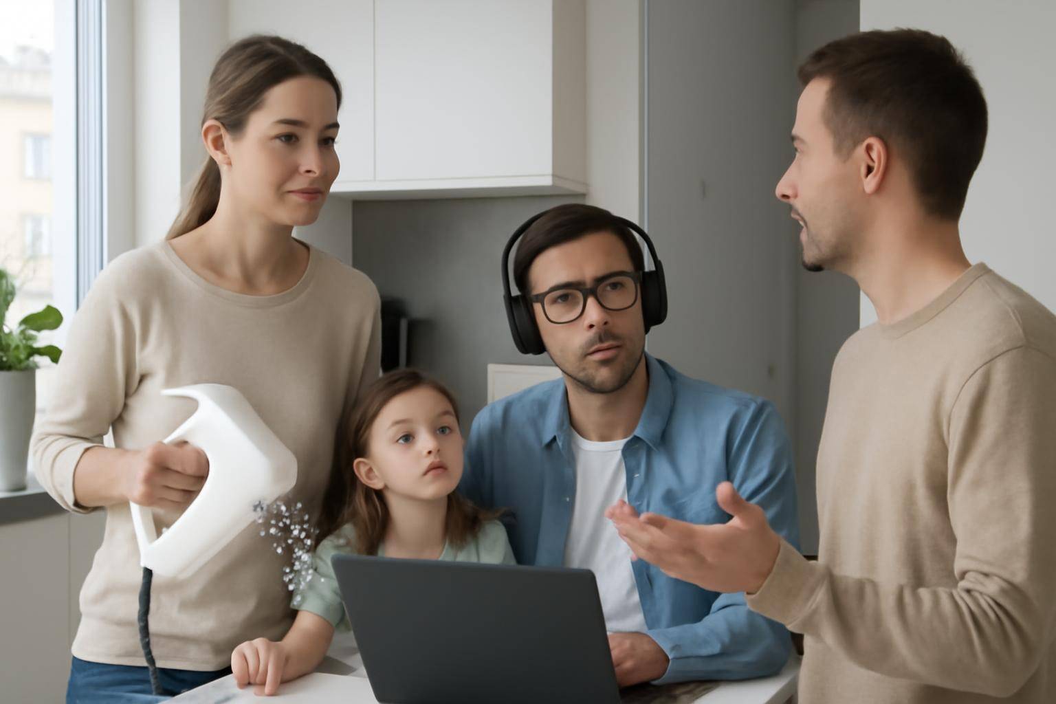 Kommunikation i husstanden og med naboer - Internt i husstanden kan det hjælpe at aftale, hvornår det er ok at "larme". Hvis nogen arbejder h