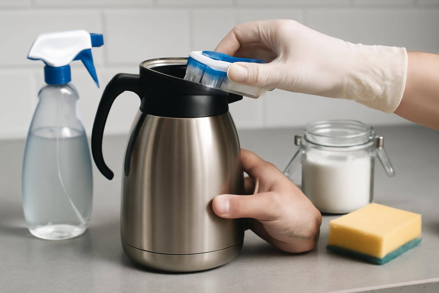 Rengøring af termokande: sådan fjerner du lugt, kalk og mug – trin for trin