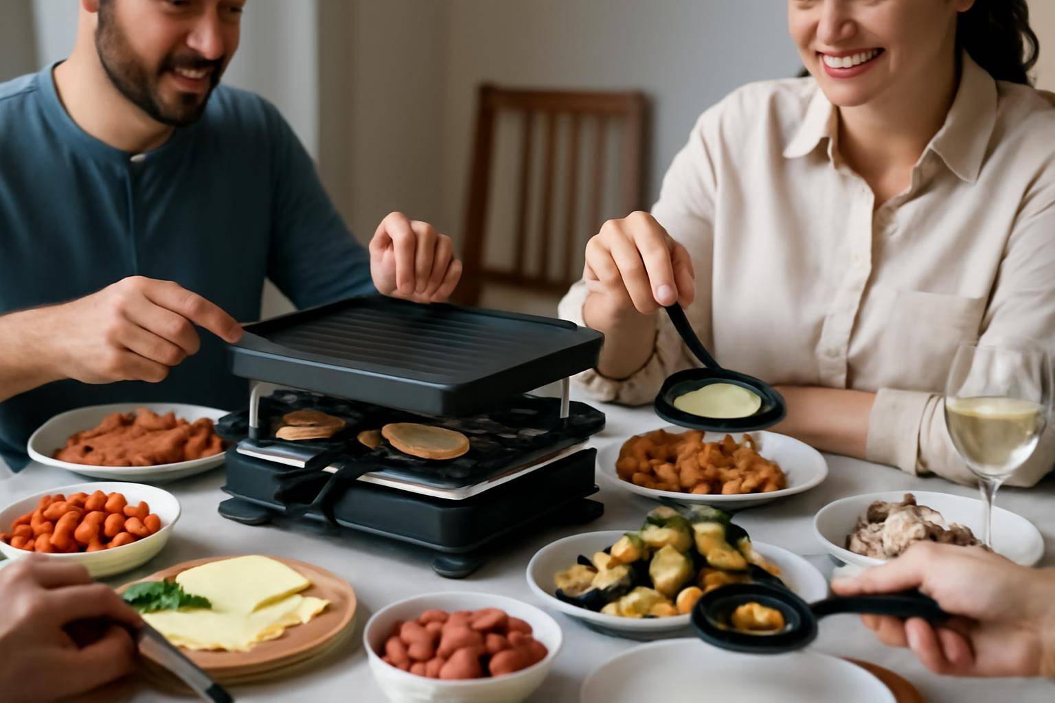 Raclette til gæster: fordele og ulemper som vært - Som vært er raclette på mange måder en lettelse. Når først du har gjort forarbejdet – h...