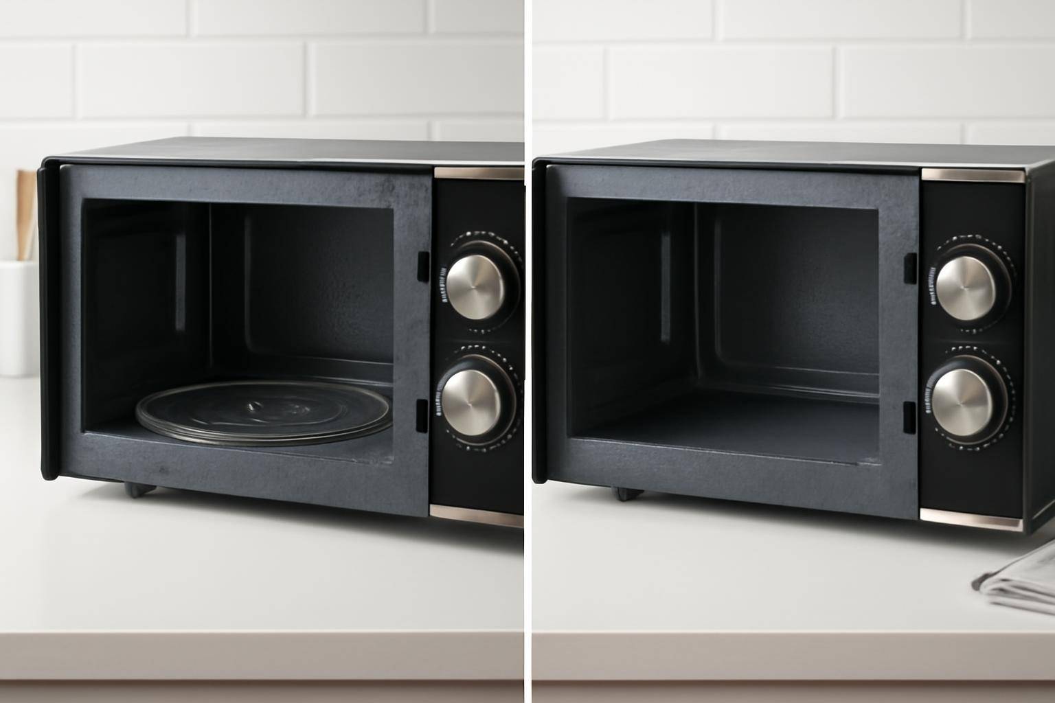 Drejetallerken, indvendigt materiale og brugbare ekstra-funktioner - De fleste små mikroovne har drejetallerken, men der findes også plate-less m...