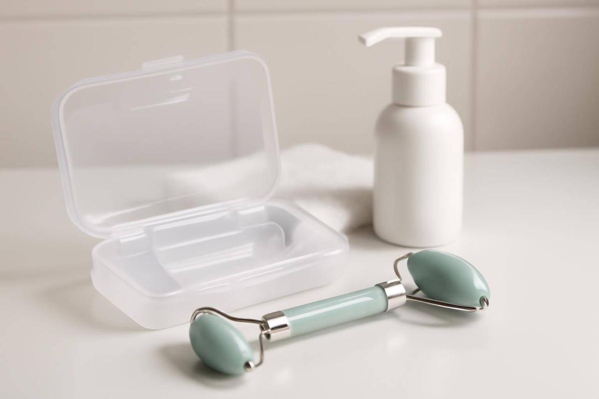 Sådan rengør og opbevarer du din skin roller hygiejnisk og sikkert -  - Professional illustration and visual guide