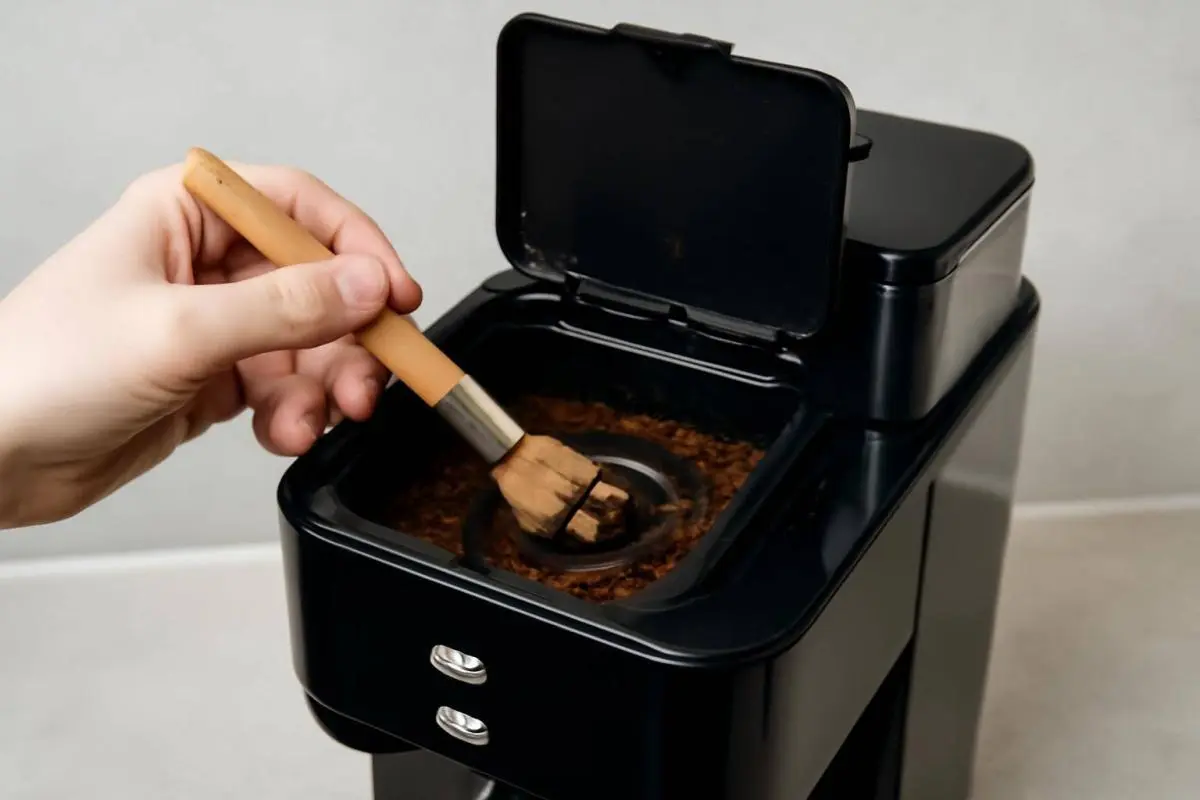 Særlige hensyn ved maskiner med kværn - Maskiner med indbygget kværn kræver ekstra vedligeholdelse, fordi gamle kafferester kan sætte sig