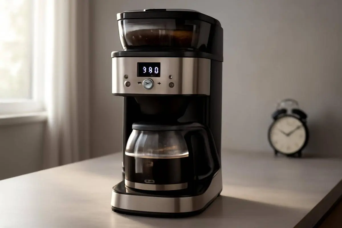 Kaffemaskine med kværn og timer: Til dig der vil vågne til frisk kaffe - Timer-funktionen er populær blandt travle familier, pendlerhjem og kont...