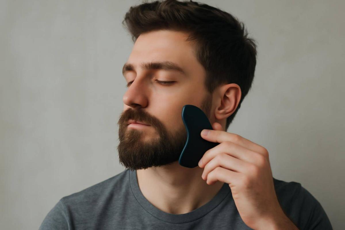 Gua Sha til mænd – skæg, spændinger og stress: Den enkle guide