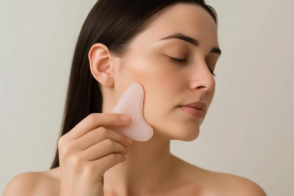 Trin-for-trin: Gua Sha lymfedrænage til hævet ansigt - Når du arbejder med Gua Sha som lymfedrænage, er hovedprincippet altid at bevæge lymfev...