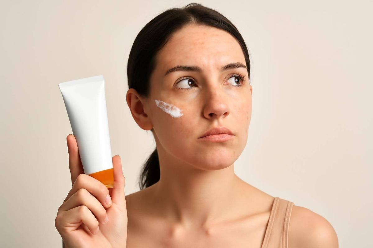 Ofte stillede spørgsmål om solcreme og acne - - Professional illustration and visual guide