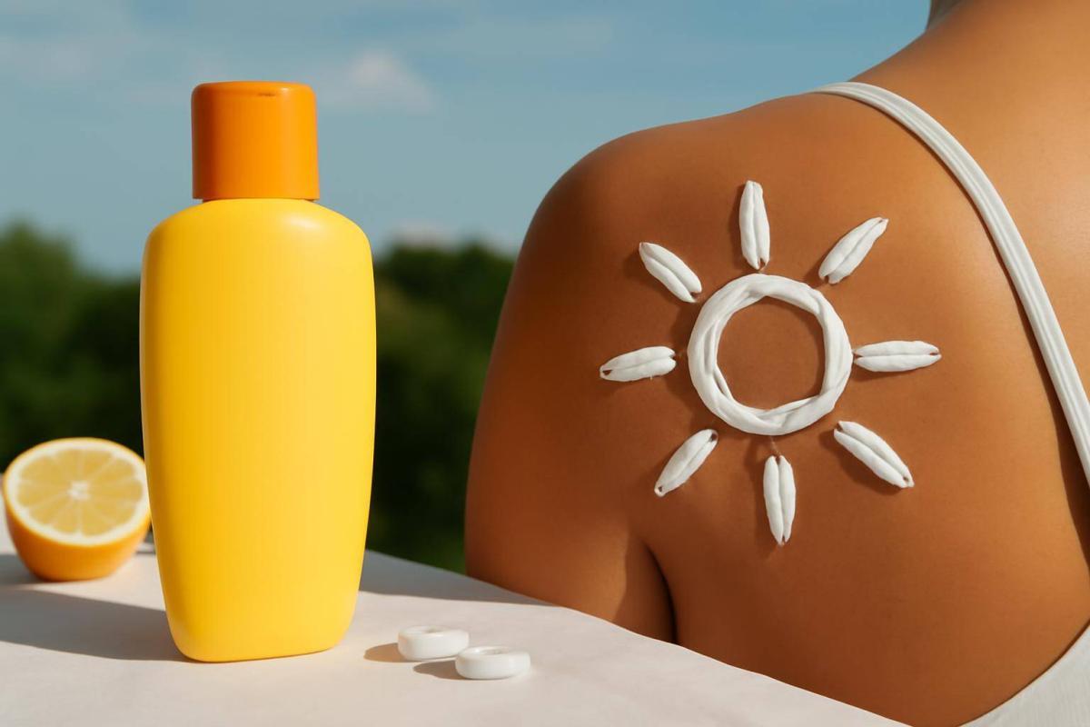 Solcreme myter: Sandhed og fakta om sol, brunhed, D‑vitamin og kræftrisiko - - Professional illustration and visual guide