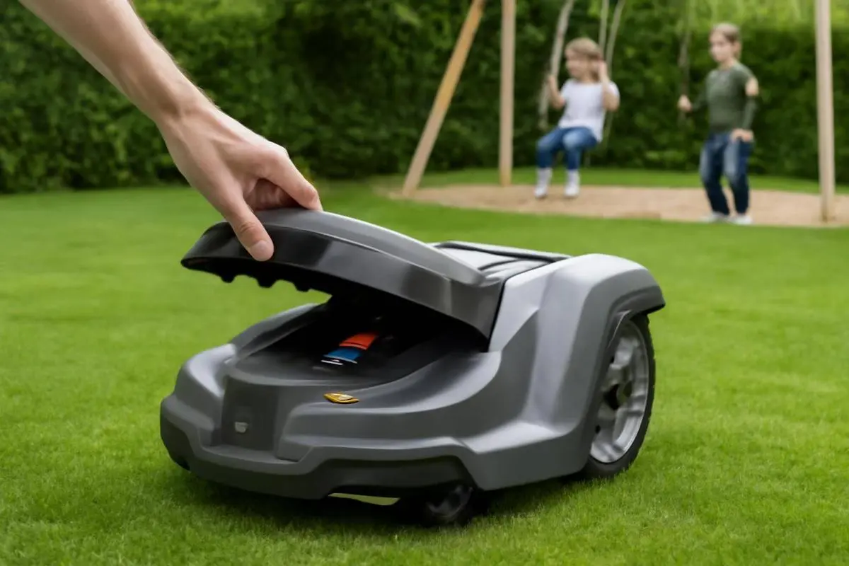 Vigtige sikkerhedsfunktioner og legeområder - Når du vælger robotplæneklipper med små børn i huset, bør du aktivt lede efter sikkerhedsfunkt