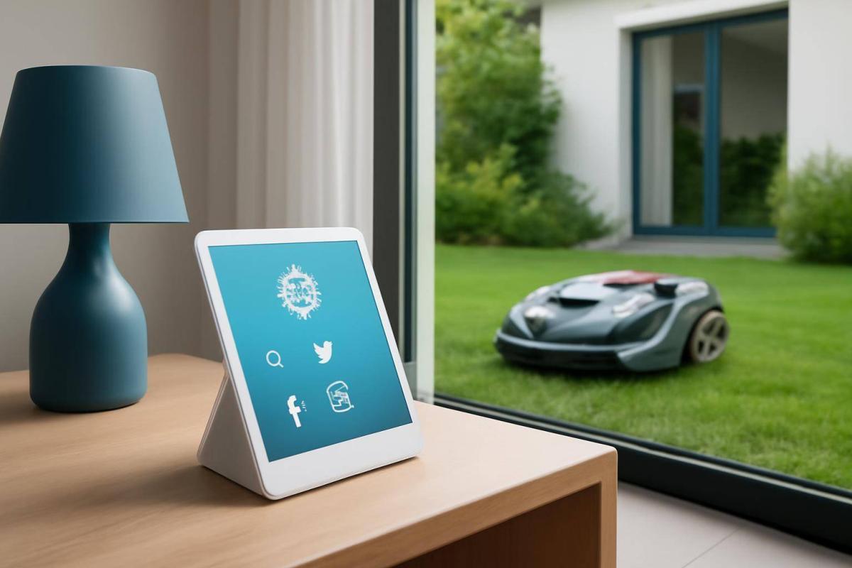 Smart home og robotplæneklipper – integration, apps og automatisering - - Professional illustration and visual guide
